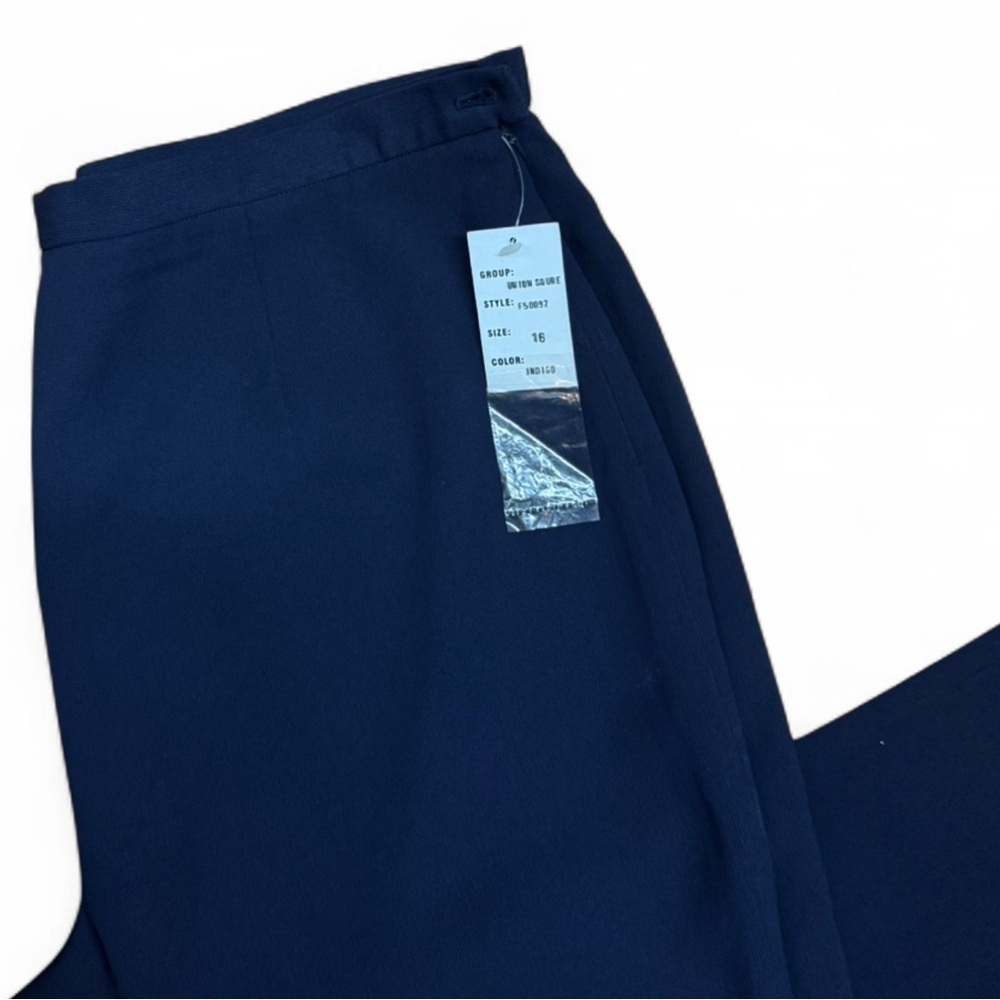 DUE per DUE Elegant Women's Navy Trousers - Picture 3 of 7